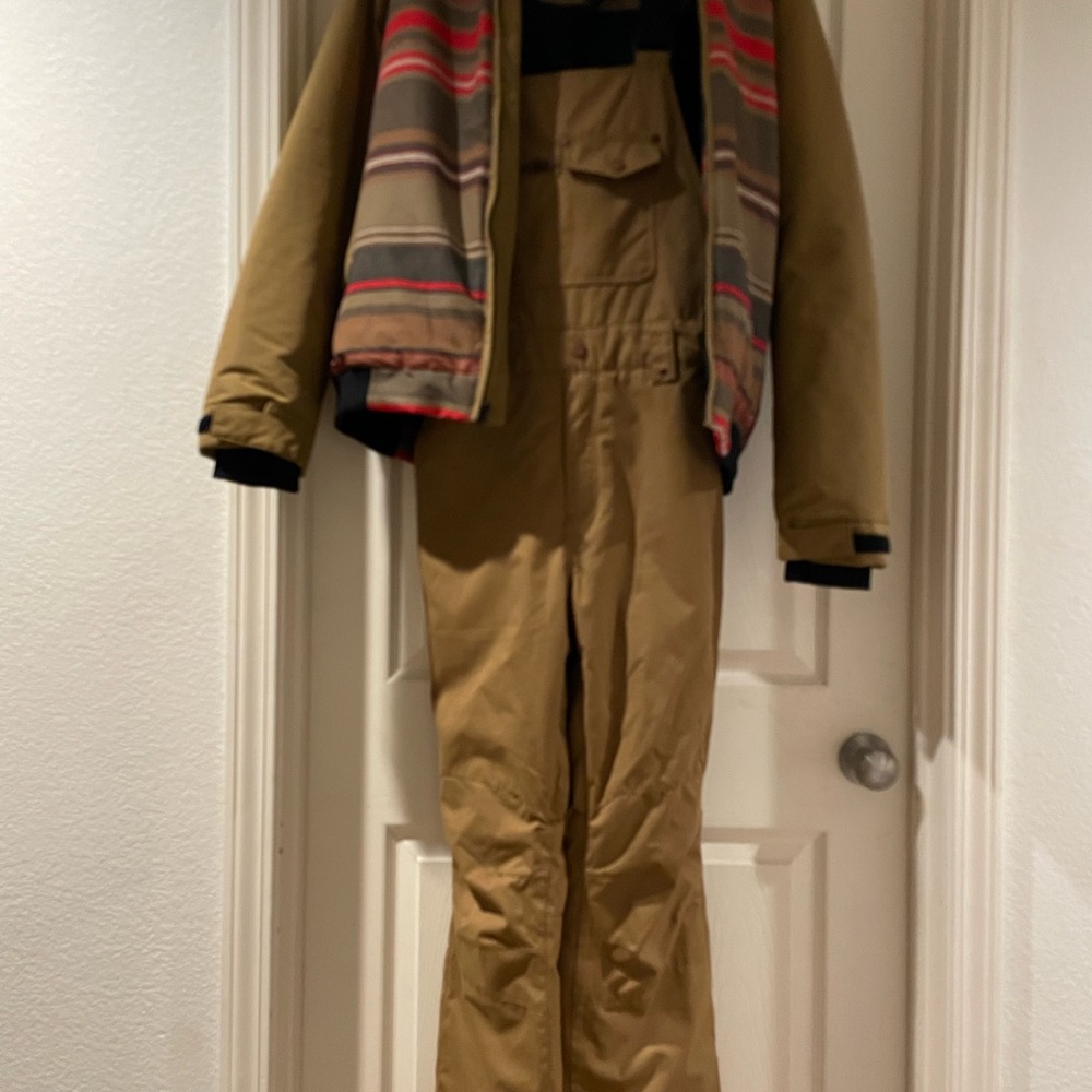 Pulse Kids Tan Snowsuit with Striped Scarf